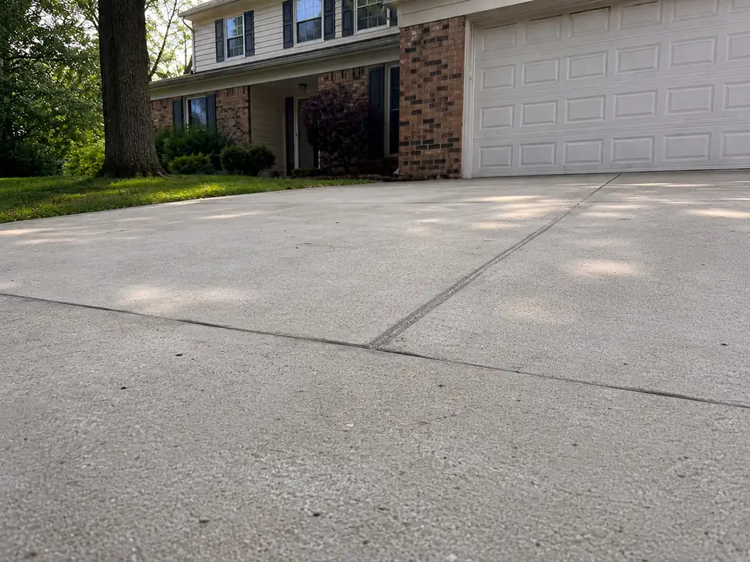 Level concrete driveway after lifting and leveling in Columbia, MD